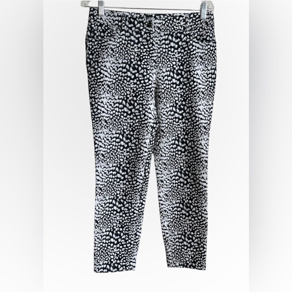 Caché Anthropologie Animal Print Skinny Pants Size 6